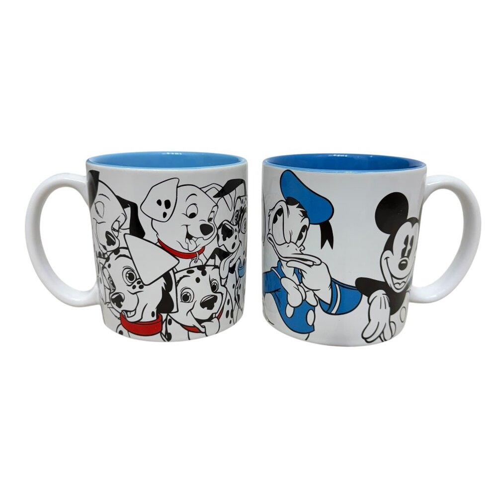 Disney Store set of 2 Coffee Mugs 101 Dalmatians & Mickey and friends